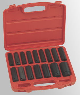 17PC 1/2" Dr. Deep Impact Socket Set