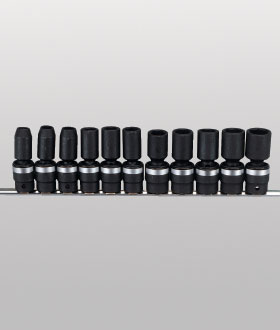 11PC 1/2" Dr. Metric Swivel Impact Socket Set...