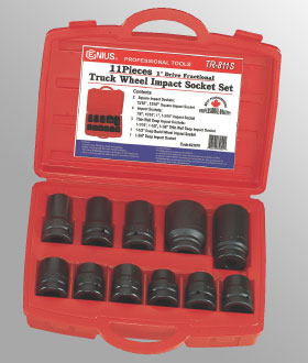 11PC 1" Dr. SAE Truck Wheel Impact Socket Set