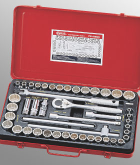 46PC 1/2" Dr. 12-pt. Metric & SAE Hand Socket Set