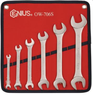 6 Piece SAE Open end wrench Set