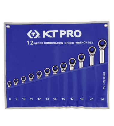 12PC. Combination Reversible Speed Wrench Set Metric 12pt