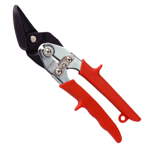 Offset Tin Snips Left Cut 10" Red