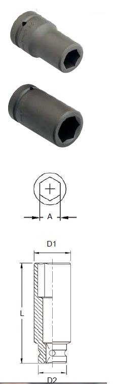 1" Drive 3-7/8" Deep Impact SAE Socket 6 Point