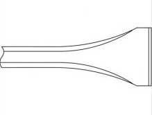 Angle 1-3/8" Chisel For IR125 Needle Scaler