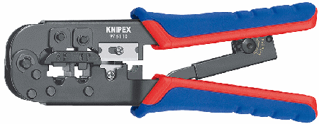 7-1/2" 6- & 8-Pole Western Plug Crimping Pliers, Comfort Grips