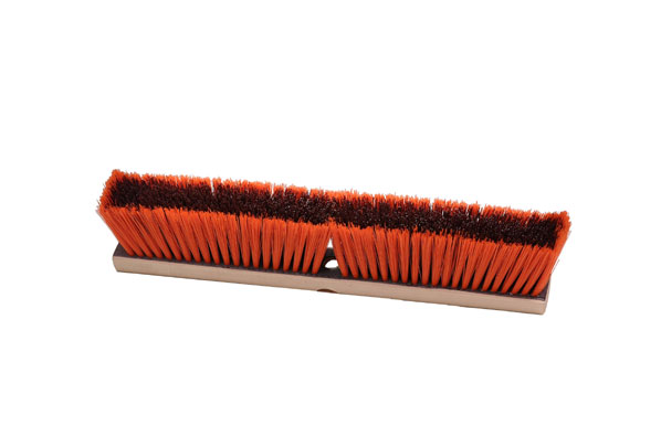 24" Maroon/Orange Push Broom Head Only