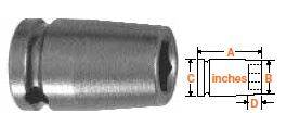1" Square Drive Socket, SAE 1 5/16" Hex Opening