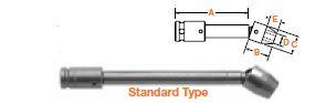 3/8" Square Drive Universal Wrench Socket SAE - Extension