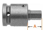 1/2" Square Drive Socket Head Bit, Metric