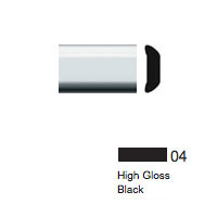 5/8" Trapezoid Body Side Molding High Gloss Black 26 Ft Kit