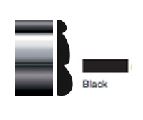 2" Ford Style Trucks/SUV Molding Black/Chrome 20' Kit