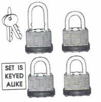 High Security Padlocks 1-1/2 4 Piece Set