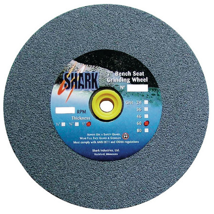 Bench Seat Grinding Wheel. Size 8" x 1" - 60 Grit Made of Alumin