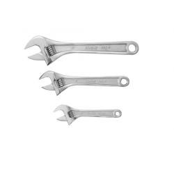 Cougar Pro Chrome Adjustable Wrench Set 3 Pc