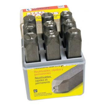 3/16 Inch Standard Steel Number Stamp Set 5/16 x 2...