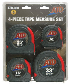 4PC TAPE MEASURE SET