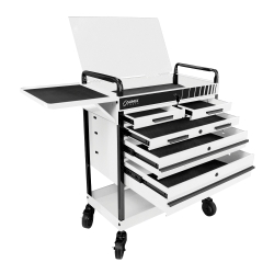 Heavy Duty 5 Drawer Service Cart-White