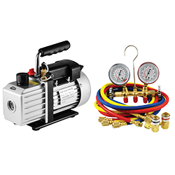 Vacuum Pump and Manifold Gauge set