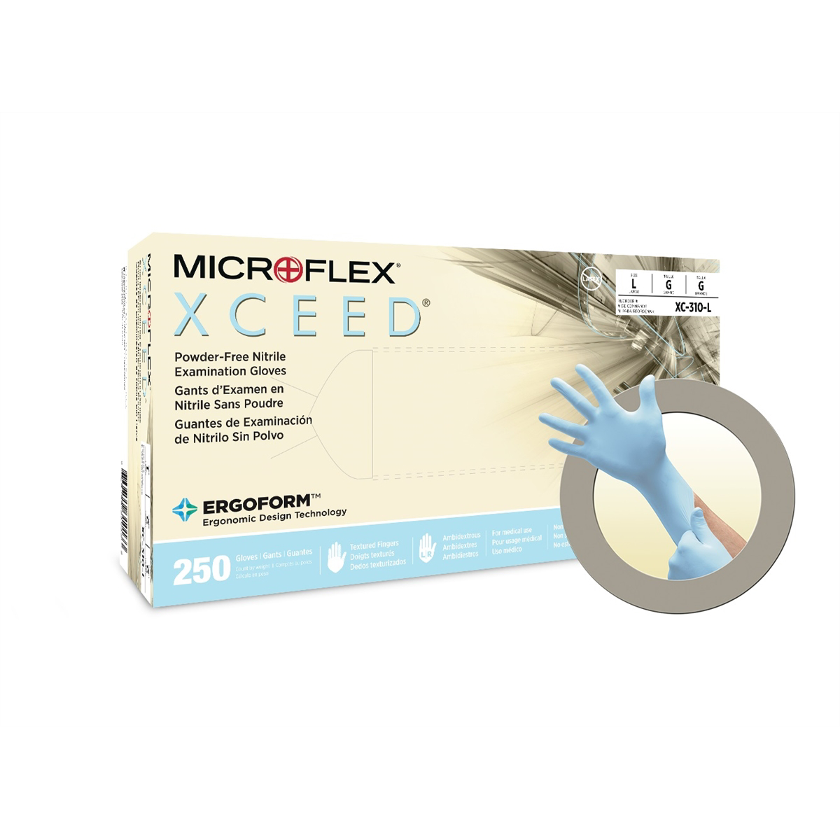 CASE GLOVE XCEED XC-310 NITRILE LARGE