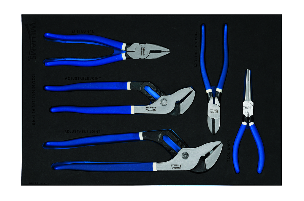 4 pc Cutting & Utility Plier Set in 1/3 Foam Drawe...