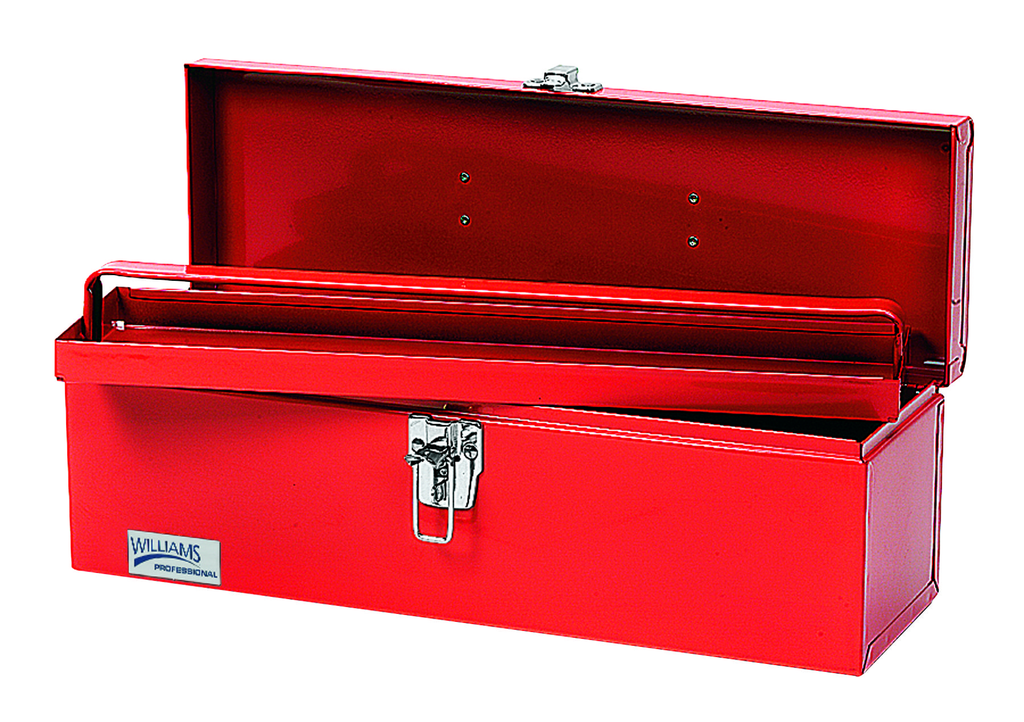 19" Flat Top Tool Box Red