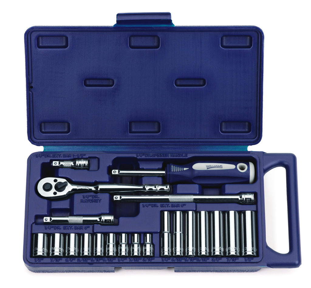 21 pc 1/4" Drive Socket and Drive Tool Set