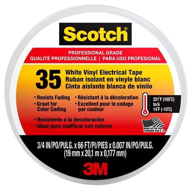 $VINYL ELECTRICAL TAPE 3/4 X 66' WHITE