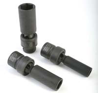 3/8 In Dr Impact Flex Socket, 6 Pt, Deep, 11mm