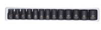 3/8 In Dr 6-Pt Std Metric Impact Socket Set - 13-Pc