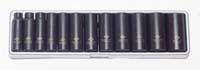 3/8 In Dr 6 Pt Deep SAE Impact Socket Set - 12-Pc