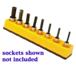 3/8 Inch Drive Universal Socket Organizer w/ Magnetic Base - Neo