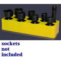 3/8 In Drive Swivel / Impact Socket Organizer w/ Magnetic Base -