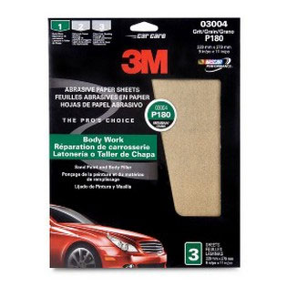 Aluminum Oxide Automotive Sandpaper 9 x 11 In - Fine Grade