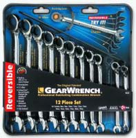 Metric Offset Reversible GearWrench Set - 12-Pc