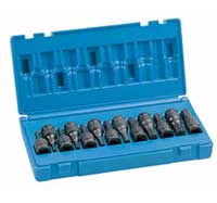 3/8 In Dr Metric / SAE Hex Impact Driver Set - 12-Pc