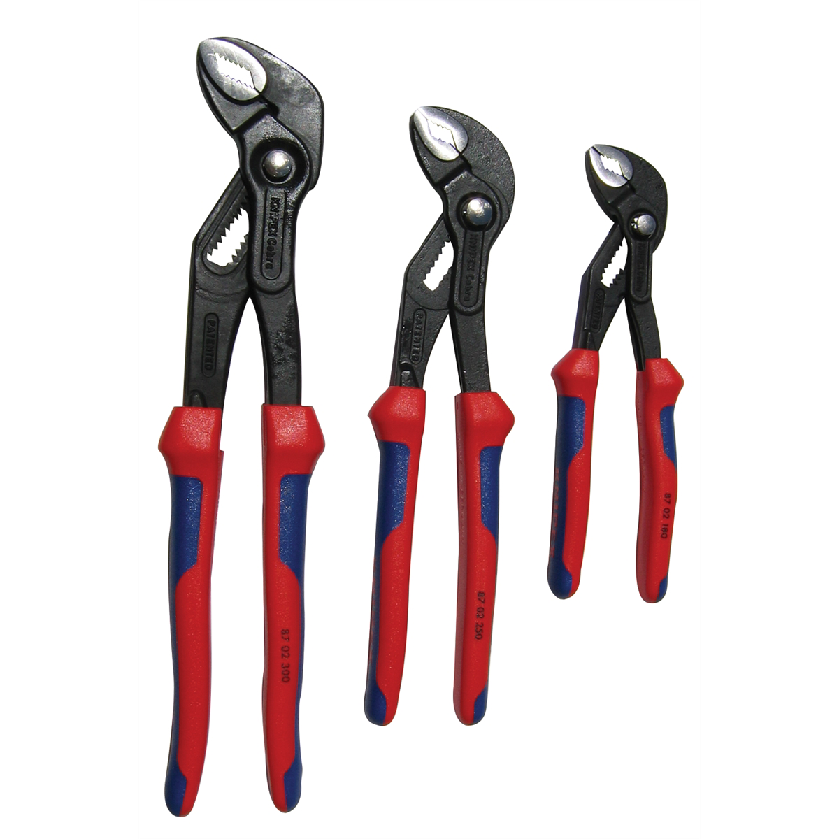 Cobra Plier Set w/ Cushioned Grips - 3-Pc