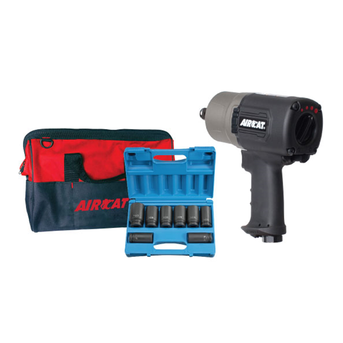 AIRCAT 3/4" COMPACT 'SUPER DUTY" IMPACT WRENCH KIT