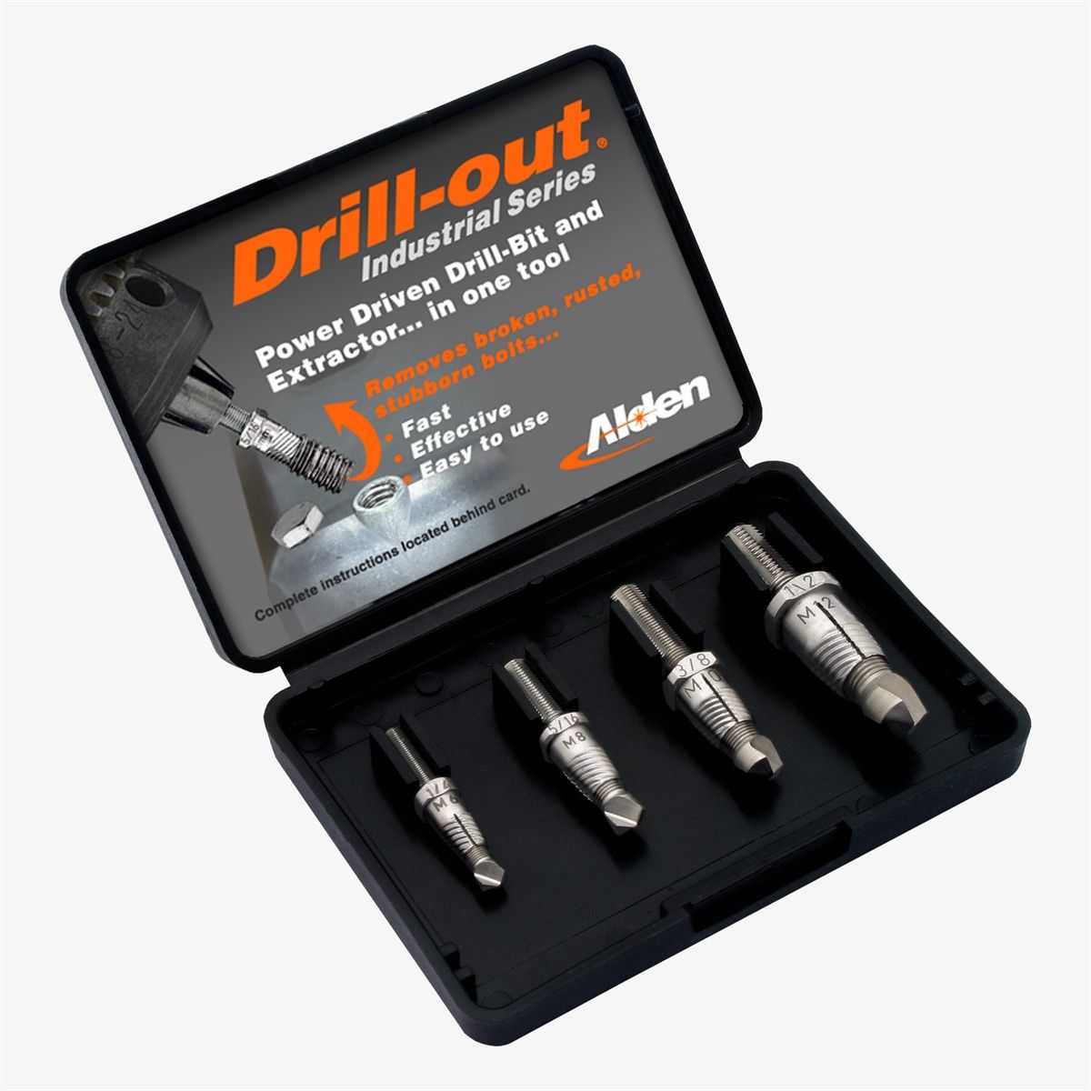 DRILL-OUT(R) Screw Extractor Set - 4-Pc #5/#6, #8,...