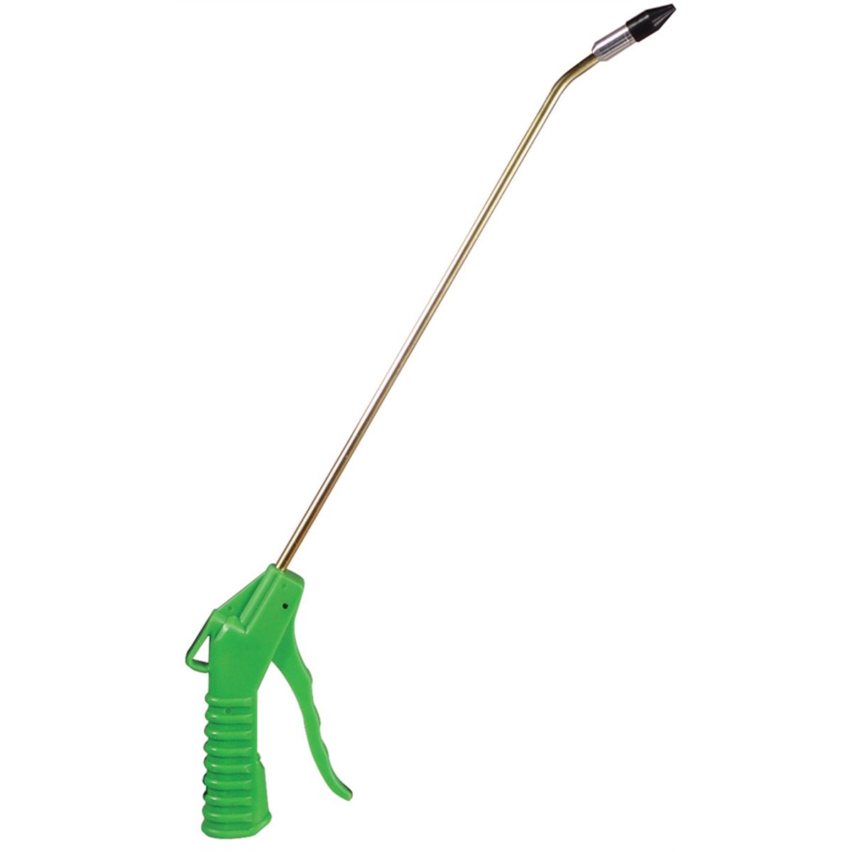 Deluxe Air Blow Gun - Angled w/ Rubber Tip - Neon Green - 13 In