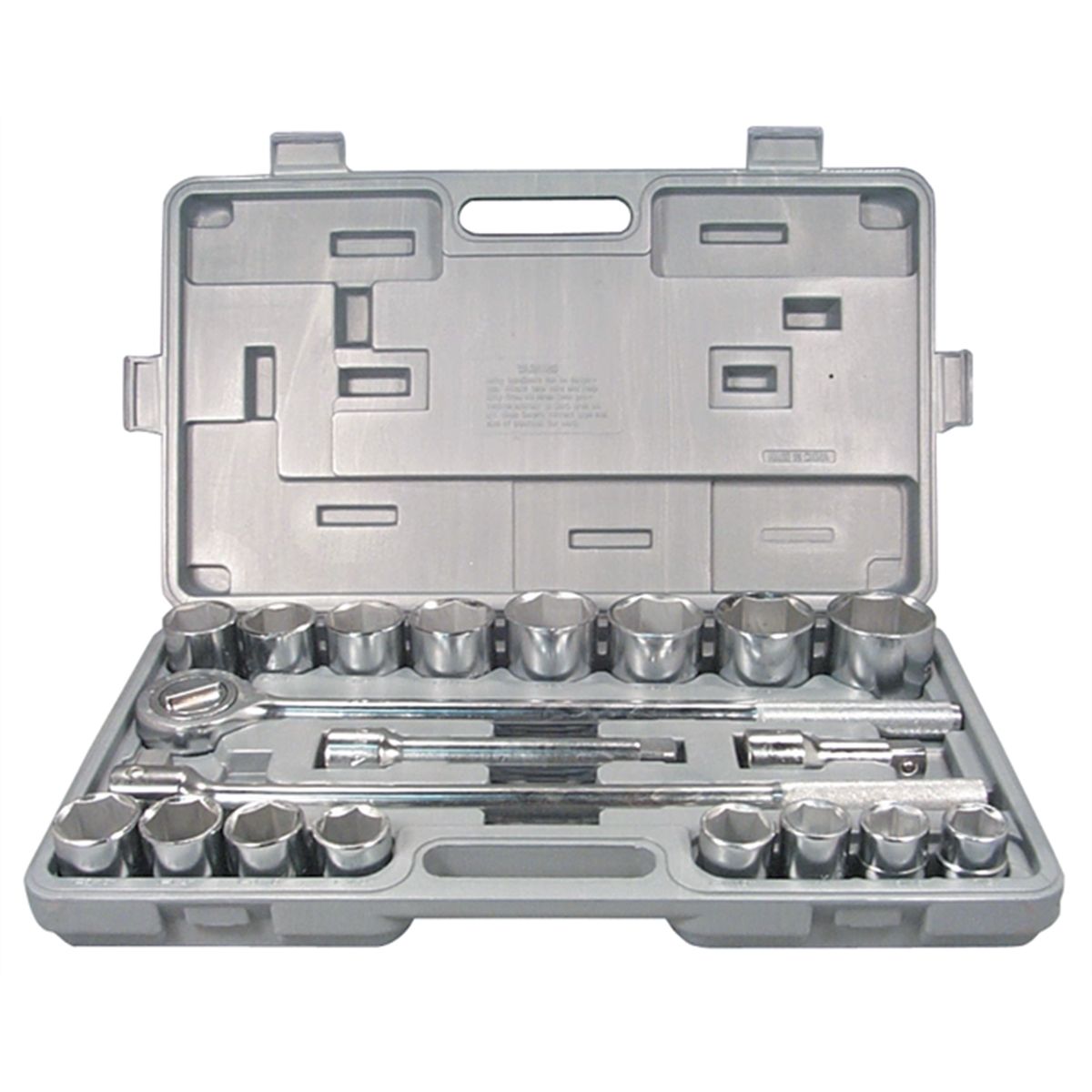 3/4 In Square Drive Socket Set - 21-Pc