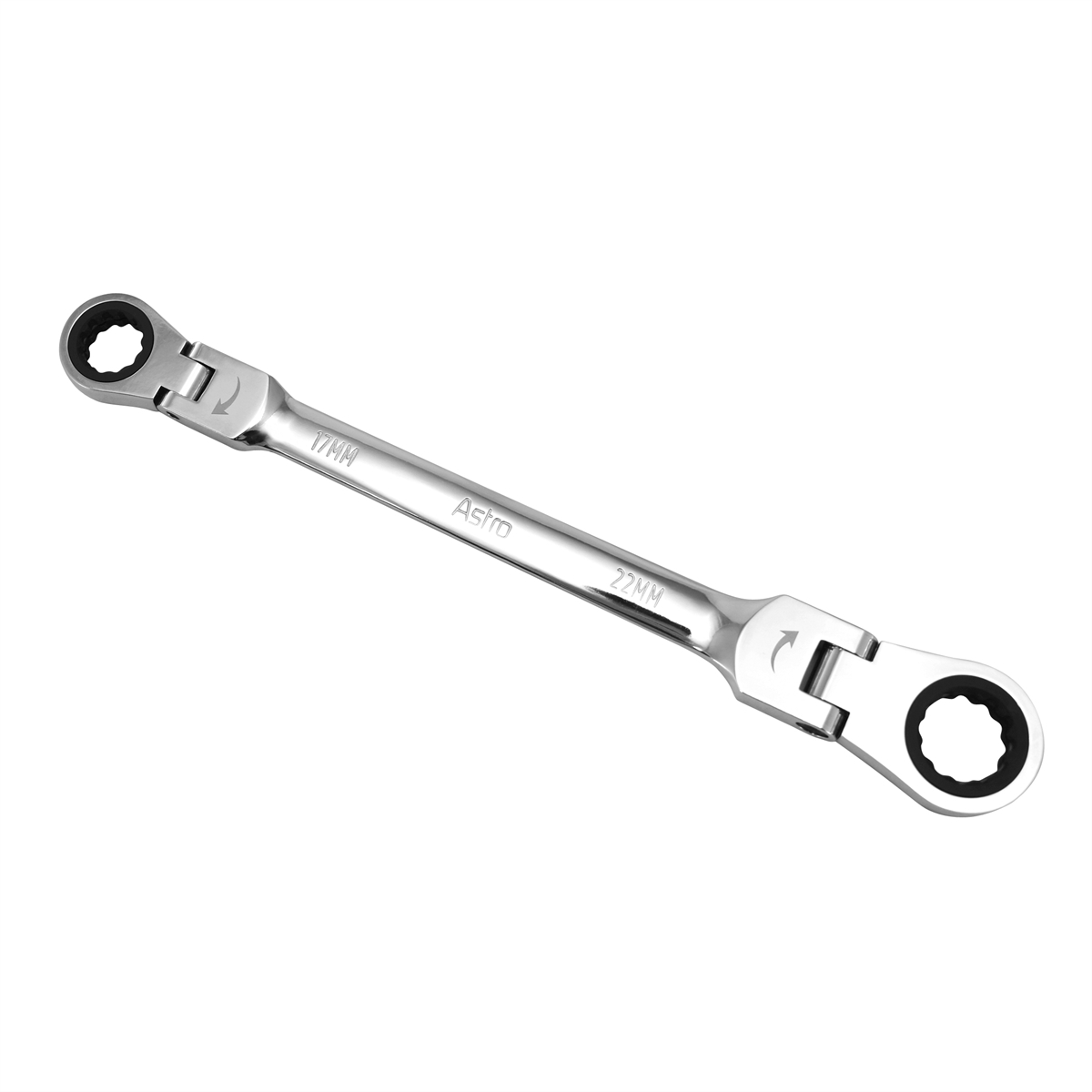 Ratcheting Double Flex Head Wrench For Nano Socket...