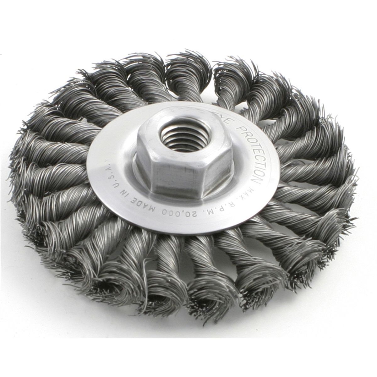 Knotted Wire Wheel Brush - 8 In Dia.