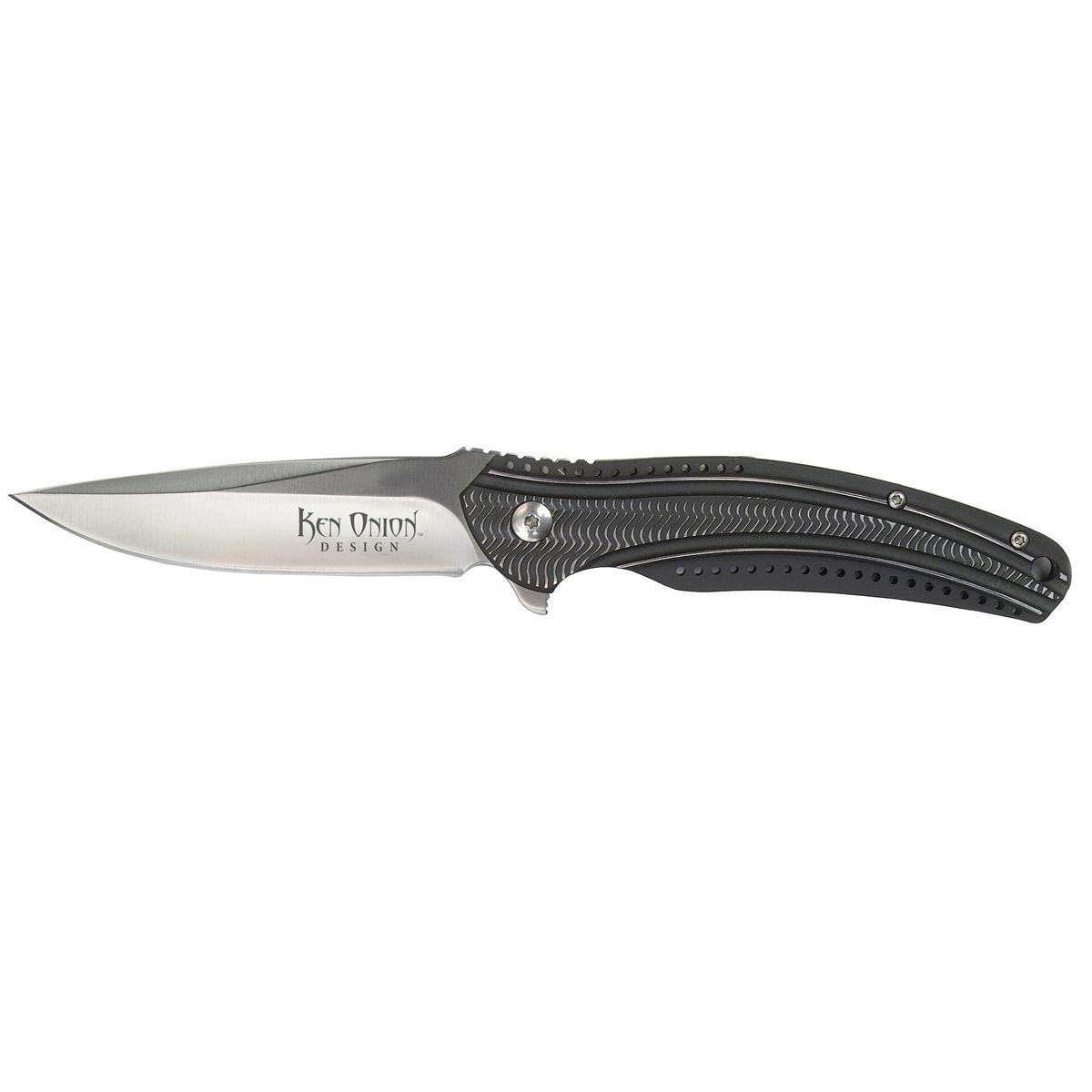 Ken Onion Design Ripple Black Titanium Folding Knife