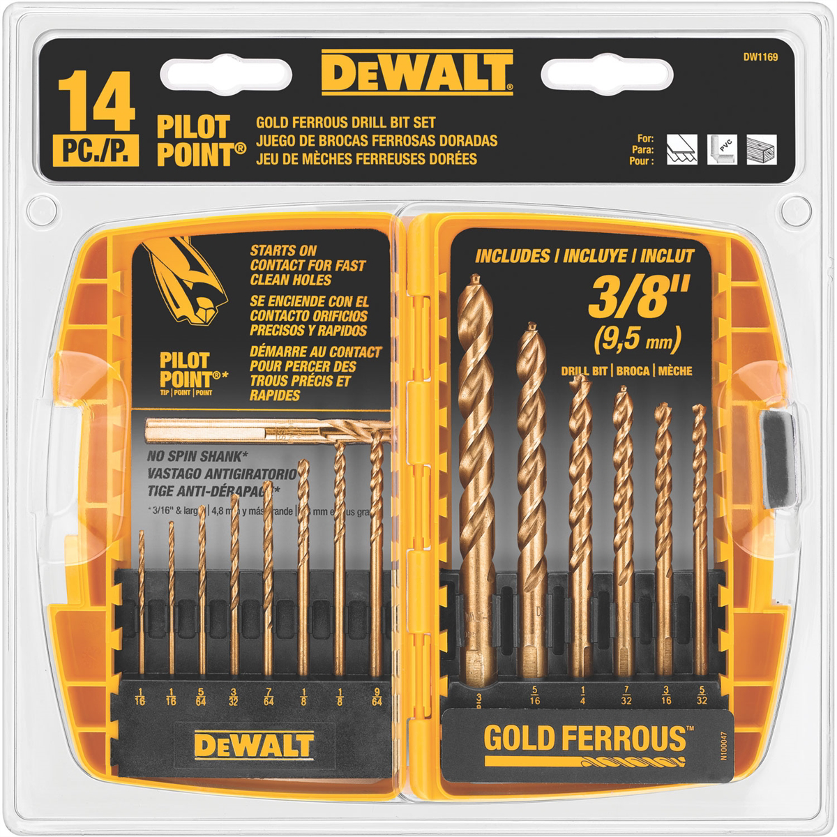 14 Piece Pilot Point Drill Bit Set