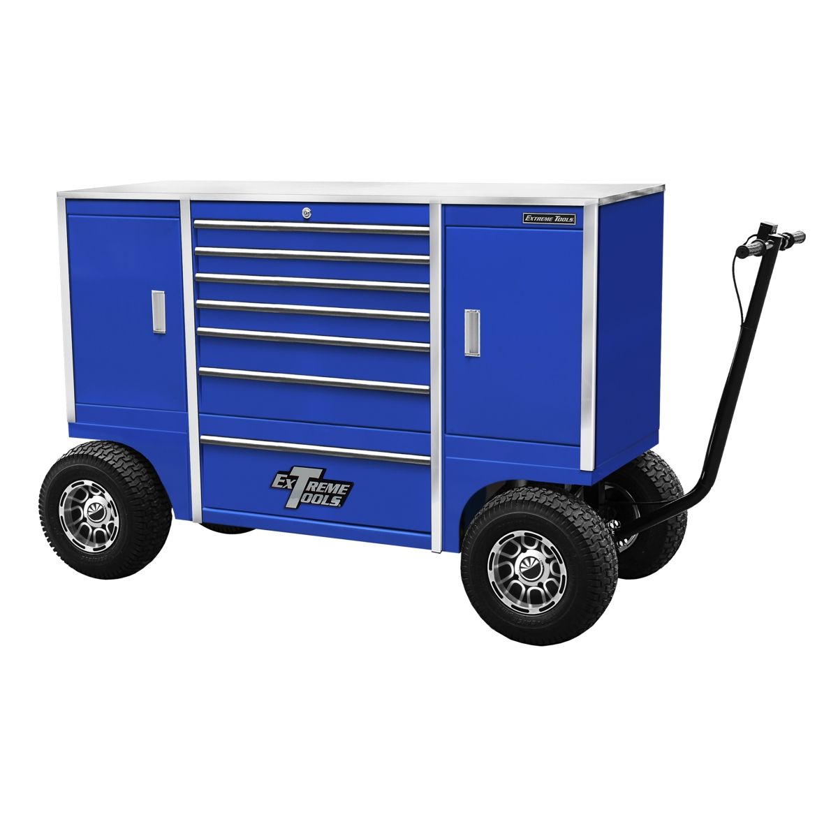 70 Inch 7 Drawer/2 Compartment Pit Box, Blue