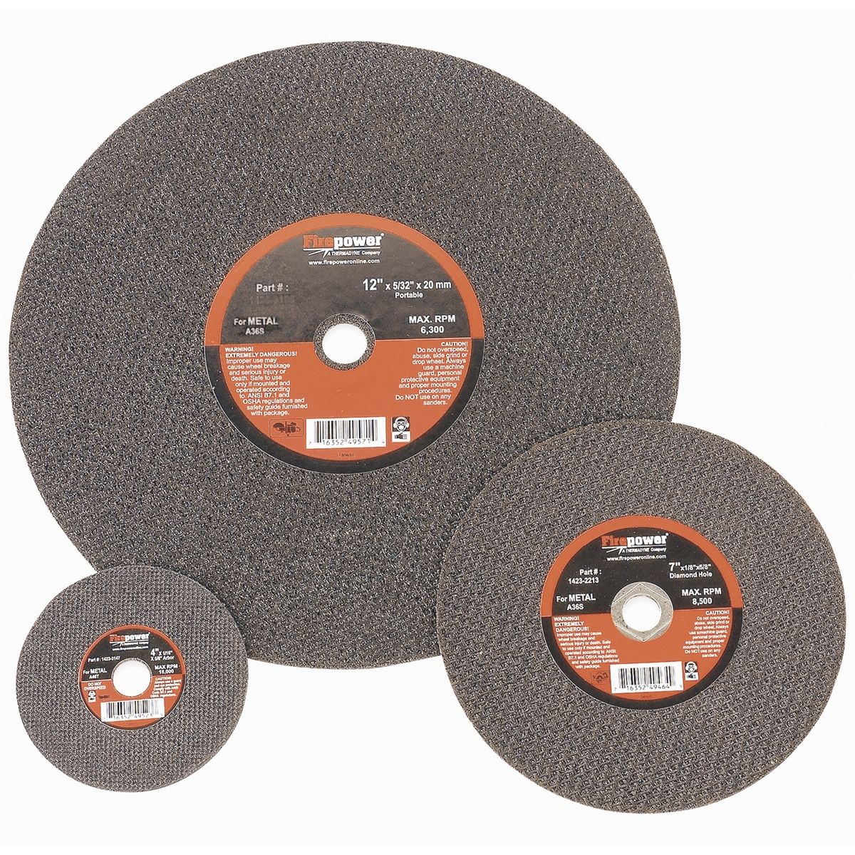 Type 1 Cut-Off Abrasive Wheel, 3 x 1/8? x 3/8 Inch