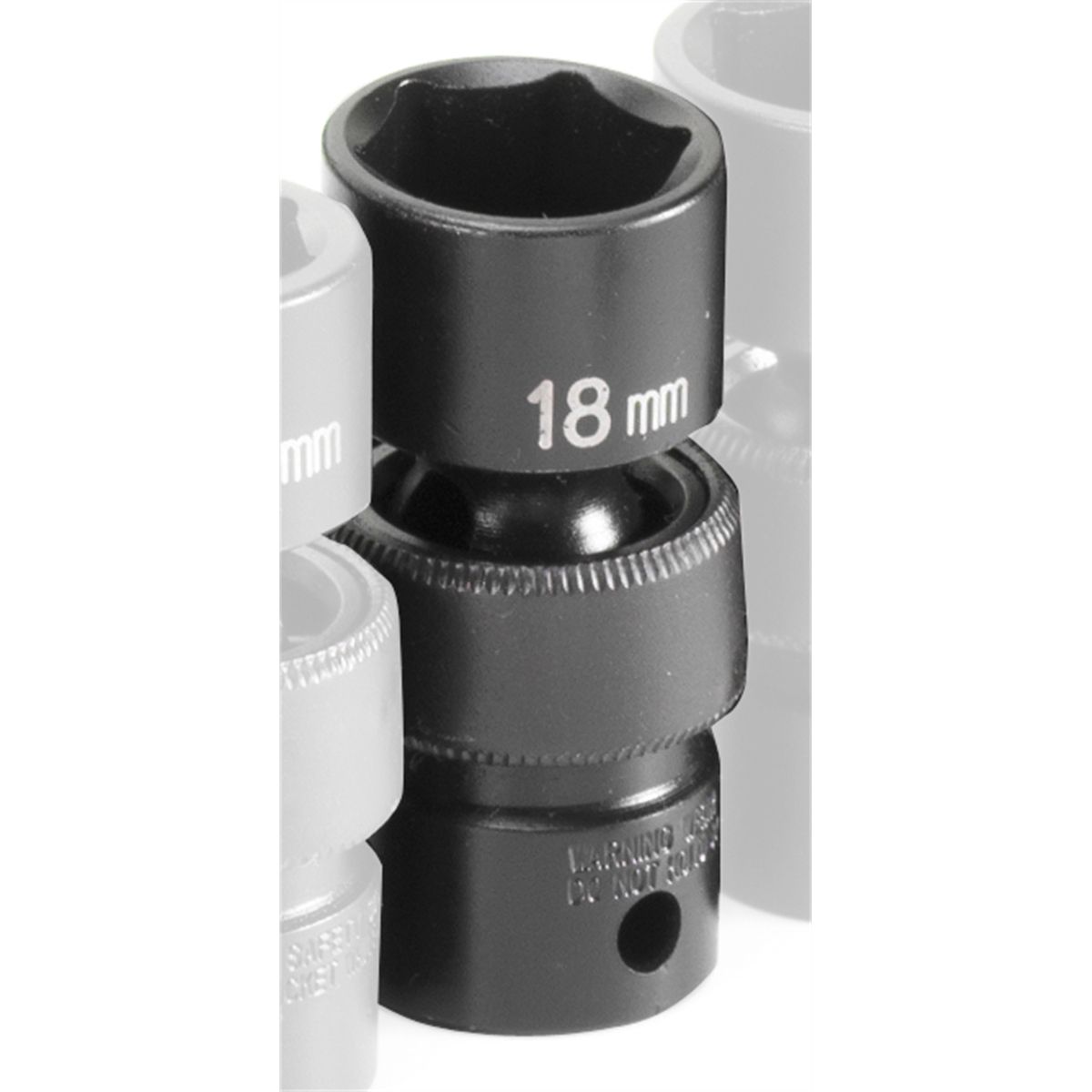 3/8 Inch Standard Swivel Universal Impact Socket 18mm