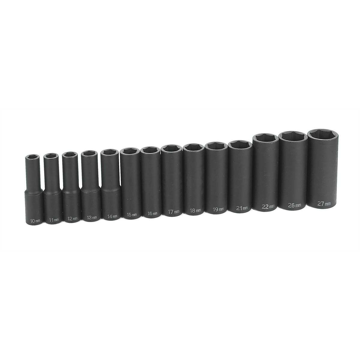 1/2 In Dr Deep Metric Impact Socket Set - 14-Pc