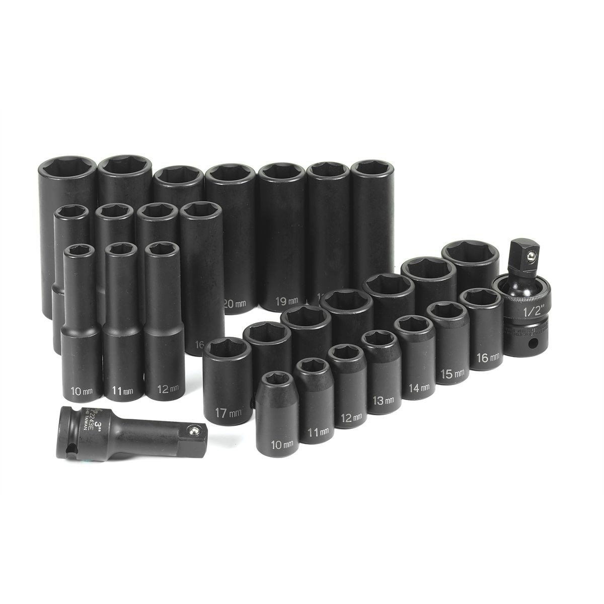 dup of 102121 30 Piece 1/2" Drive Standard and Deep Length Me